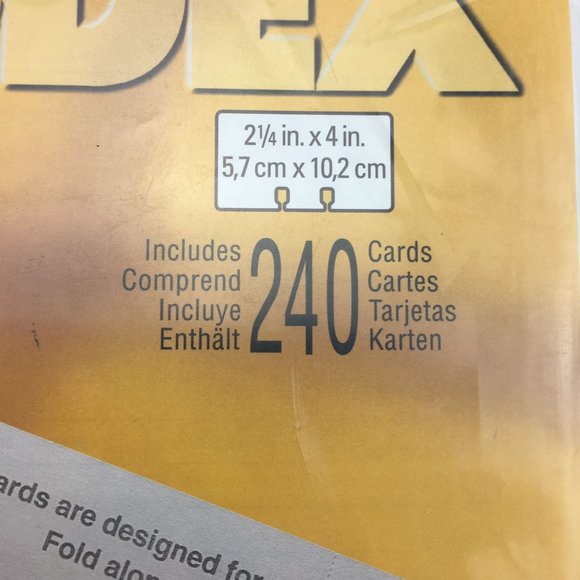 Rolodex Necessities 240 Printer Cards #67620 2.25" x 4" Office Organize - Picture 2 of 3